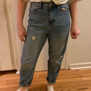 High waisted mom jeans